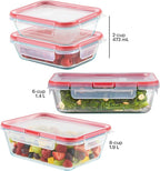 Pyrex Freshlock Mixed Sized Glass Food Storage Containers Set, Airtight & - Image 2