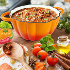 Pumpkin Enameled Cast Iron Dutch Oven - Image 8
