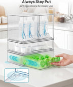 Vtopmart Clear Stackable Storage Drawers Set of 4, Plastic Organizer Bins - Image 7