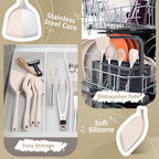 10 Pack Kitchen Utensils Set for Cooking, Leonyo Silicone Cooking Utensils Set - Image 4
