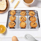Wildone Baking Sheet with Rack Set, Stainless Steel Cookie Pan baking Tray with - Image 7