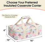 Corduroy Casserole Carrier, Insulated Lasagna Lugger - Image 2