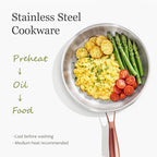 CAROTE 10" Tri-Ply Stainless Steel Deep Frying Pan - Image 4