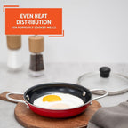 IMUSA Mini Fry Pan 5.8” Nonstick Skillet, Caribbean Red Ceramic Egg Pan - Image 5