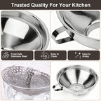 Canning Funnel with Strainer, Wide Mouth Canning Funnels - Image 4
