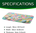 Pastel Rainbow Easter Dish Drying Mat: 12’’x20’’ Easter Smiling Bunny & - Image 2