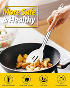 Pack of 2 Large Silicone Cooking Spoons, Non Stick Solid Basting Spoon - Image 5
