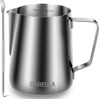 Milk Frothing Pitcher, 15oz Stainless Steel Milk Frother Cup Steaming Pitcher by Careula