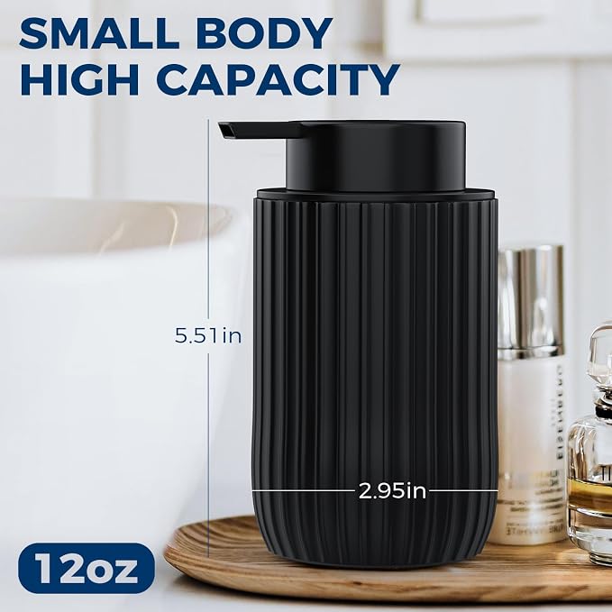 Ceramic Foaming Hand Soap Dispenser, 12 oz Bathroom Soap Dispensers, Lotion - Image 2