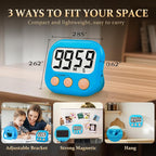 6 Pack Digital Kitchen Timer Small Classroom Timers - Image 3