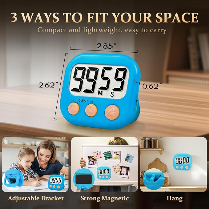 24 Pack Digital Kitchen Timer Small Classroom Timers - Image 4