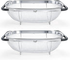 Suwimut 2 Pack Over the Sink Oval Colander by Suwimut
