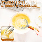 TEEVEA Danish Dough Whisk for Bread Sourdough, Wooden Handle & Stainless Steel - Image 5
