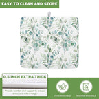 Watercolor Sage Leaves Dish Drying Mats - Image 5