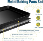 E-far 6-Piece Bakeware Sets, Nonstick Stainless Steel Baking Pans Set - Image 3