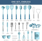 Kikcoin 43Pcs Large Kitchen Utensils Set - Image 2