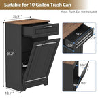 Single 10 Gallon Tilt Out Trash Can Cabinet - Image 5