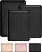 Professional Non-Stick Baking Sheets Set, 3-Piece Heavy Duty Carbon Steel by Unknown