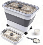 Rice Storage Container, Collapsible Airtight Food Storage Containers 20-30lbs by Komzon
