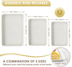 Baking Sheet Pan Set of 3, Nonstick Carbon Steel Cookie Sheets - Image 2