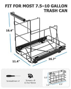 Bulado Pull Out Trash Can Under Cabinet, Under Sink Trash Can Kit - Image 3