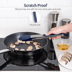 600ºF Heat Resistant Kitchen Tongs: U-Taste 12 inch Large Silicone Cooking Tong - Image 9