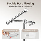 RARXTR Toilet Paper Holder Stand, Bathroom Free Standing Toilet Paper Stand - Image 3