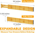 SpaceAid Bamboo Drawer Dividers - Image 4