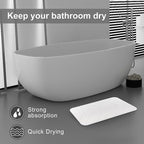 JUERLEN 2 Pack Diatomaceous Earth Shower Mat, Stone Bath Mat, Nonslip Super - Image 7