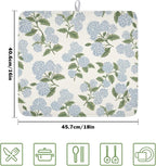 Blue Hydrangea Floral Dish Drying Mat - Image 2