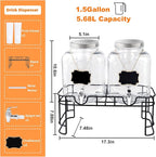 1.5 Gallon Glass Drink Dispensers - Image 3