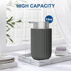 Ceramic Foaming Soap Dispenser, 12 oz Bathroom Foam Hand Soap Dispenser - Image 6