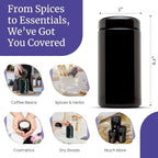 Infinity Jars, 500 ML Pack 6, Premium Airtight Ultraviolet Glass Jar Smell Proof - Image 7