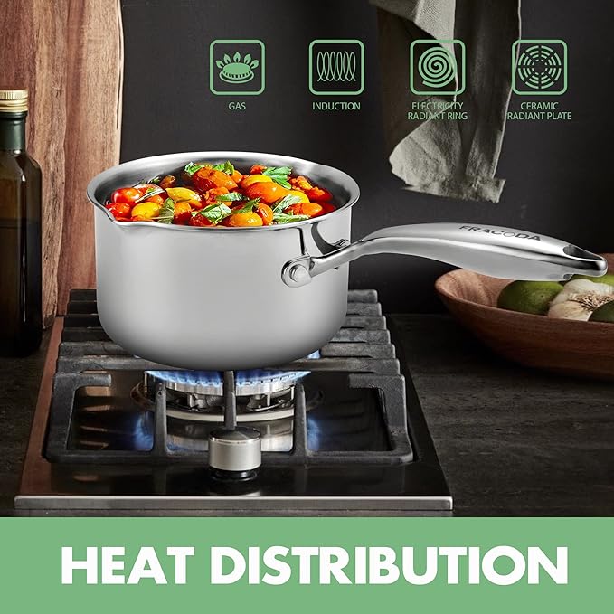 2.5 Quart Stainless Steel Pot Saucepan - Image 5