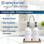 Spacewiser Countertop and Vanity Tray – Small 7.7" Silicone Soap Dispenser Trays - Image 2