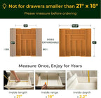 keechee Carbonized Bamboo Kitchen Drawer Organizer, 10 Slots Expandable - Image 2