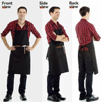 NLUS 2 Pack Kitchen Cooking Aprons, Adjustable Bib Soft Chef Apron - Image 3