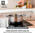 BRA COOKWARE Master Stainless Steel Stock Pot w/Glass Lid | 8 Inch 2.4 Quart - Image 3