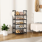 LANTEFUL 5 Tiers Shoe Rack 12-15 Pairs Boots Organizer Storage Sturdy Narrow - Image 7