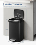Garvee 13 Gal / 50L Large Plastic Trash Can - Image 6