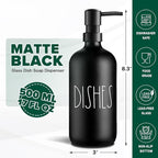 VIMERPA Dish Soap Dispenser, Matte Black Soap Dispenser - Image 8