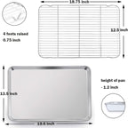 P&P CHEF 19.6 Inch Stainless Steel Baking Sheet - Image 6