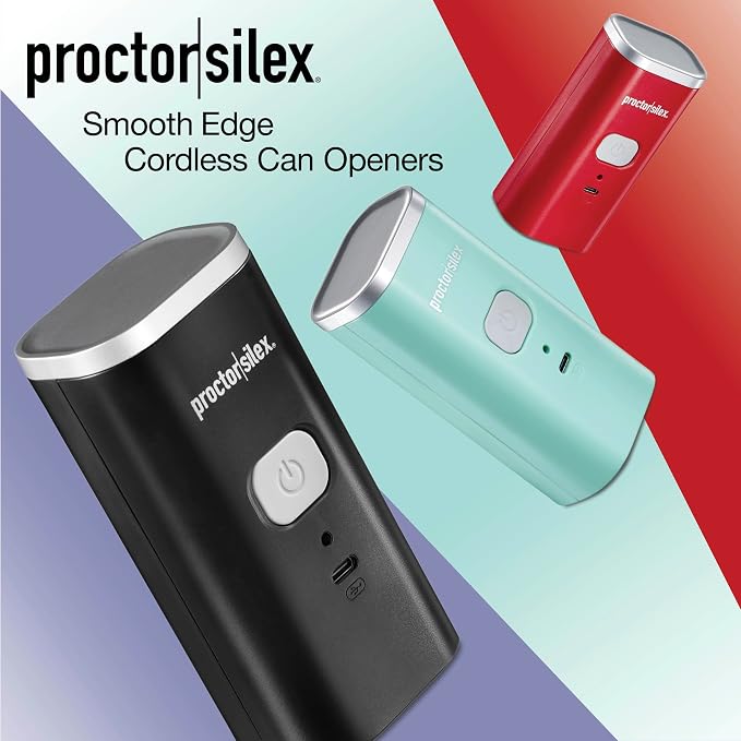 Proctor Silex Automatic Electric Can Opener, Hands Free Cordless Operation & - Image 9
