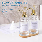 Glass Soap Dispenser with Pump, Dish and Hand Soap Dispenser - Image 4