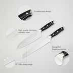Knife Set with Block, N NOBLE FAMILY 16Pcs Kitchen Knives Drawer Organizer Set - Image 9