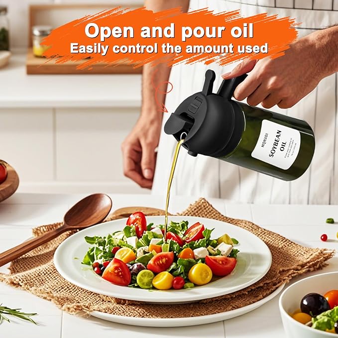 mqnxoi Oil Sprayer for Cooking, 2 in 1 Olive Oil Dispenser Bottle for Kitchen - Image 7
