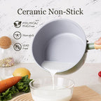 ROCKURWOK Ceramic Nonstick Sauce Pan, 3 QT Pot - Image 2