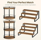 YATINEY Spice Rack, 4 Tier Wooden Display Riser Stand, Kitchen Storage Organizer - Image 8
