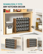 NESAPTO Spice Rack Organizer for Cabinet, Wood 4-Tier Vertical Seasoning - Image 6