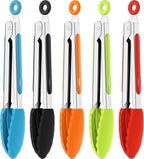 Mudder 5 Pack Mini Kitchen Tongs 7 Inch Silicone Tongs by Mudder